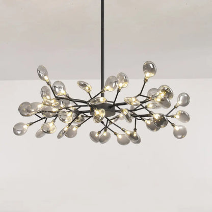 Postmodern Glass Firefly Chandelier: Stylish Ceiling Lamp for Living Room