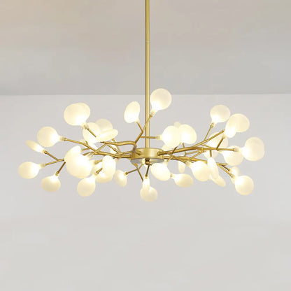 Postmodern Glass Firefly Chandelier: Stylish Ceiling Lamp for Living Room