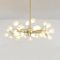 Postmodern Glass Firefly Chandelier: Stylish Ceiling Lamp for Living Room