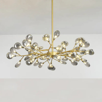 Postmodern Glass Firefly Chandelier: Stylish Ceiling Lamp for Living Room