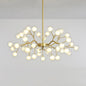 Postmodern Glass Firefly Chandelier: Stylish Ceiling Lamp for Living Room