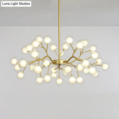 Postmodern Glass Firefly Chandelier: Stylish Ceiling Lamp for Living Room