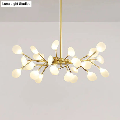 Postmodern Glass Firefly Chandelier: Stylish Ceiling Lamp for Living Room