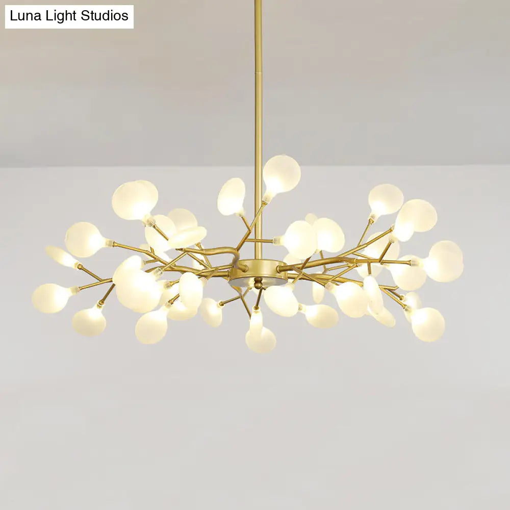 Postmodern Glass Firefly Chandelier: Stylish Ceiling Lamp for Living Room