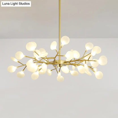 Postmodern Glass Firefly Chandelier: Stylish Ceiling Lamp for Living Room