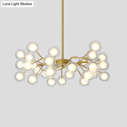 Postmodern Glass Firefly Chandelier: Stylish Ceiling Lamp for Living Room