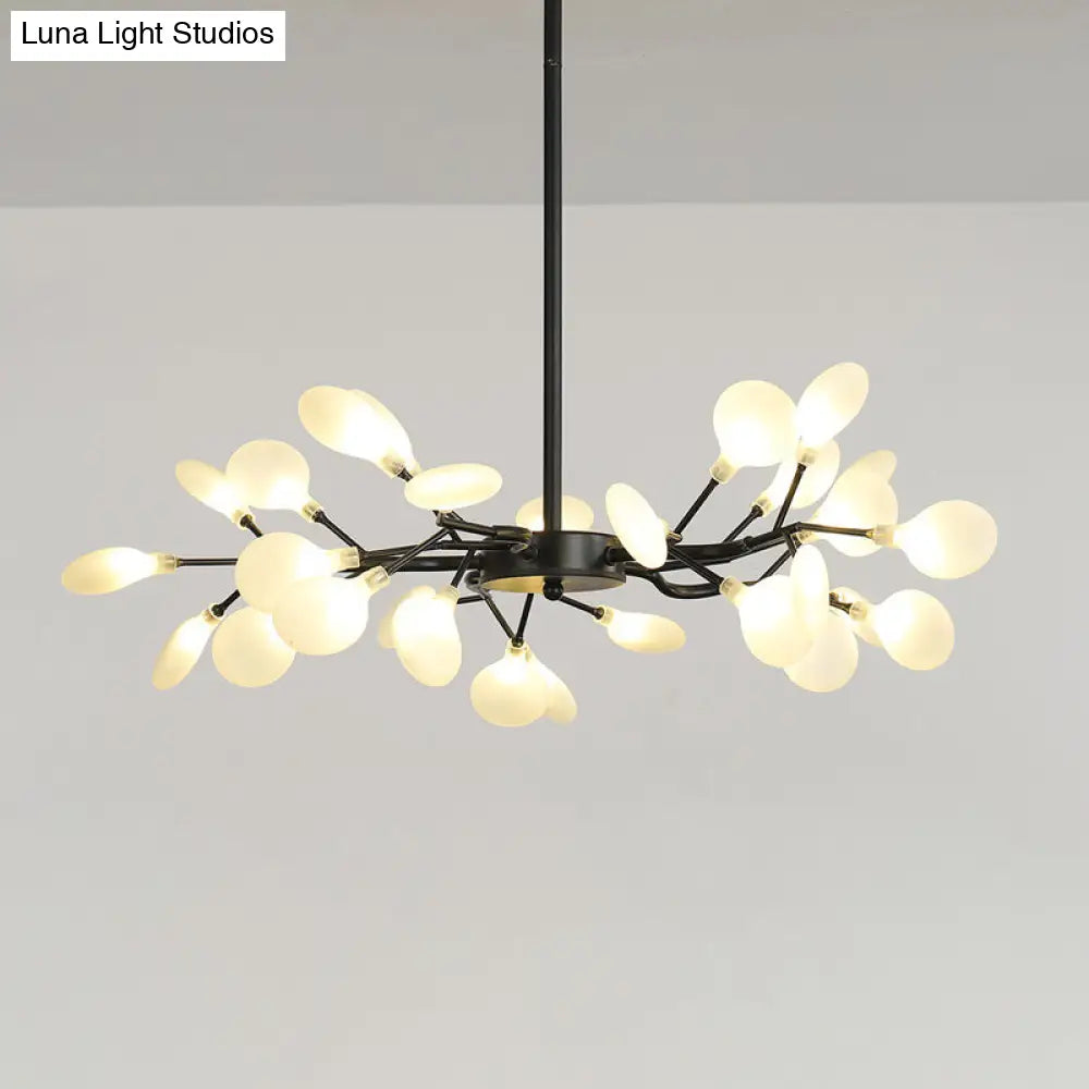 Postmodern Glass Firefly Chandelier: Stylish Ceiling Lamp for Living Room