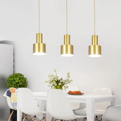 Postmodern Gold Plated Grenade Pendant Light - 1-Light Metal Down Lighting