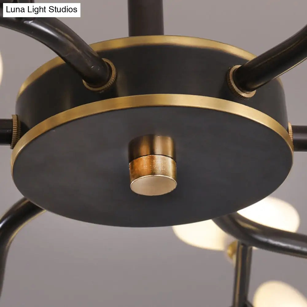 Postmodern Heracleum Chandelier Lamp: Blown Glass, 30 Bulbs, Living Room Pendant Light