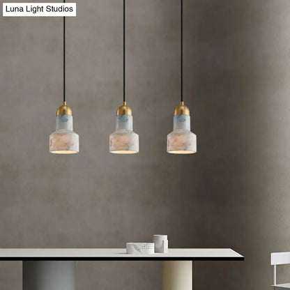 Postmodern Marble Pendant Lamp with Down Lighting - Single-Bulb Ceiling Hang Fixture for Table