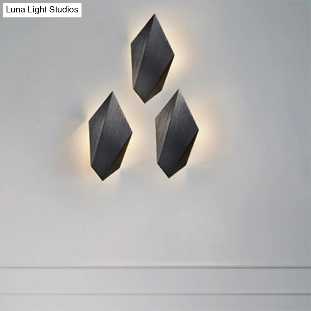 DecorBites™ DecorBites™ Postmodern Metal Geometric Wall Light - 1 Light - Black/Grey/White Sconce Fixture