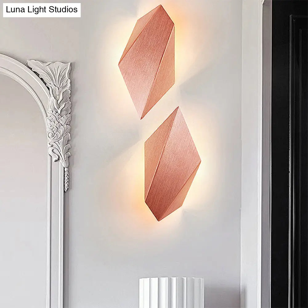 DecorBites™ DecorBites™ Postmodern Metal Geometric Wall Light - 1 Light - Black/Grey/White Sconce Fixture