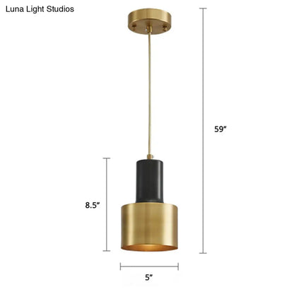 Postmodern Metal Grenade-shaped Suspension Lamp with 1 Bulb for Living Room