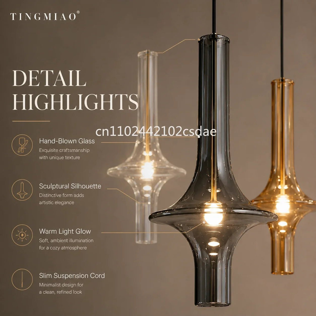 Postmodern Nordic Glass Pendant Light in White or Gray - Decorbites
