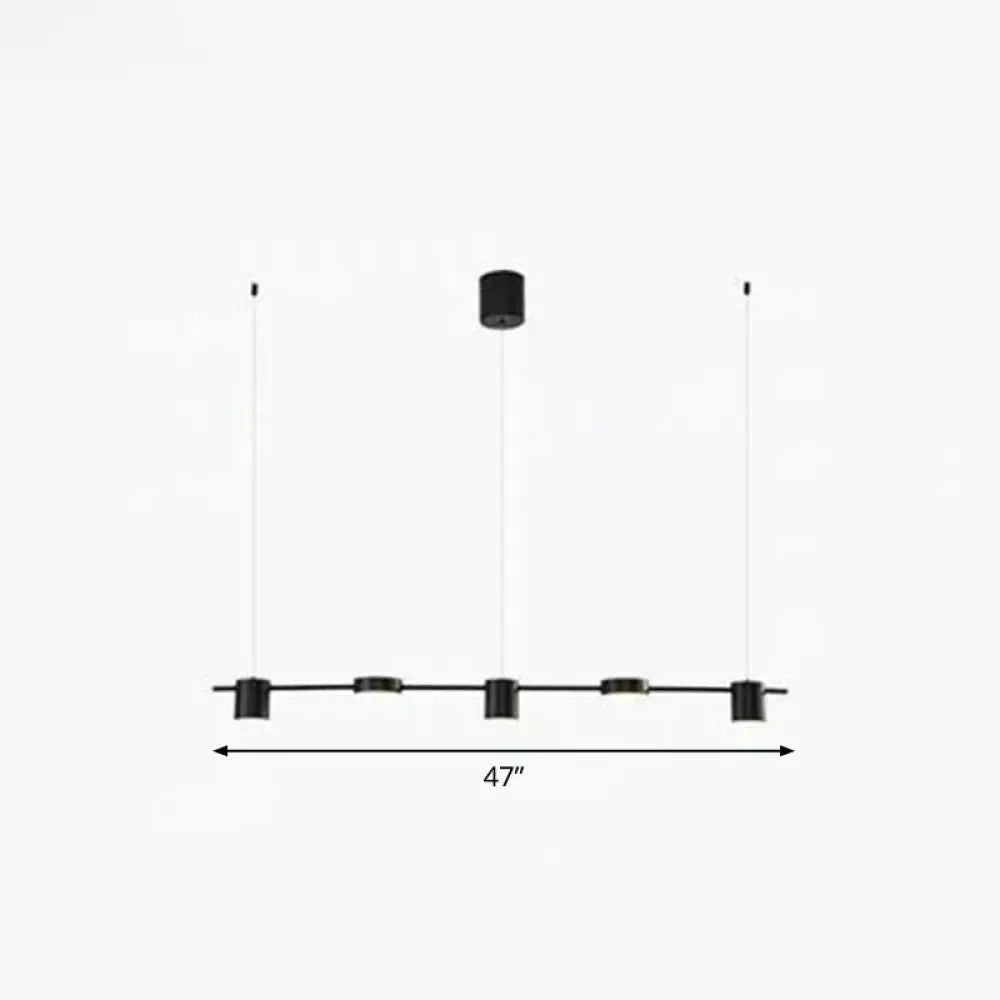 ديكوربايتس™ مصباح سقف LED بتصميم مستقيم بتصميم ما بعد الحداثة لجزيرة المطبخ - تركيبات معدنية أنيقة للتعليق