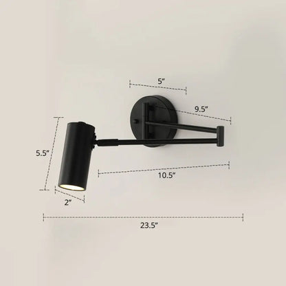 DecorBites™ DecorBites™ Postmodern Tubular Wall Lamp with Extendable Arm - Stylish Bedside Reading Light