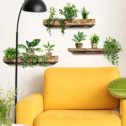 Potted Plant Wall Decals - DIY Home Decoration - Posters