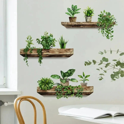 Potted Plant Wall Decals - DIY Home Decoration - Posters