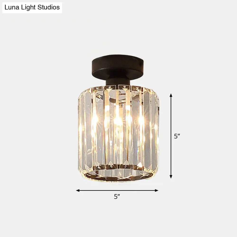 DecorBites™ DecorBites™ Prismatic Crystal Geometric Flush Mount Ceiling Light - Postmodern Style