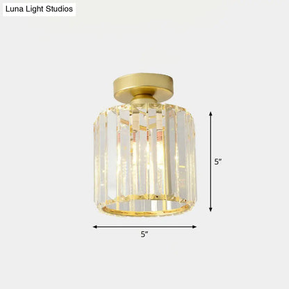 DecorBites™ DecorBites™ Prismatic Crystal Geometric Flush Mount Ceiling Light - Postmodern Style