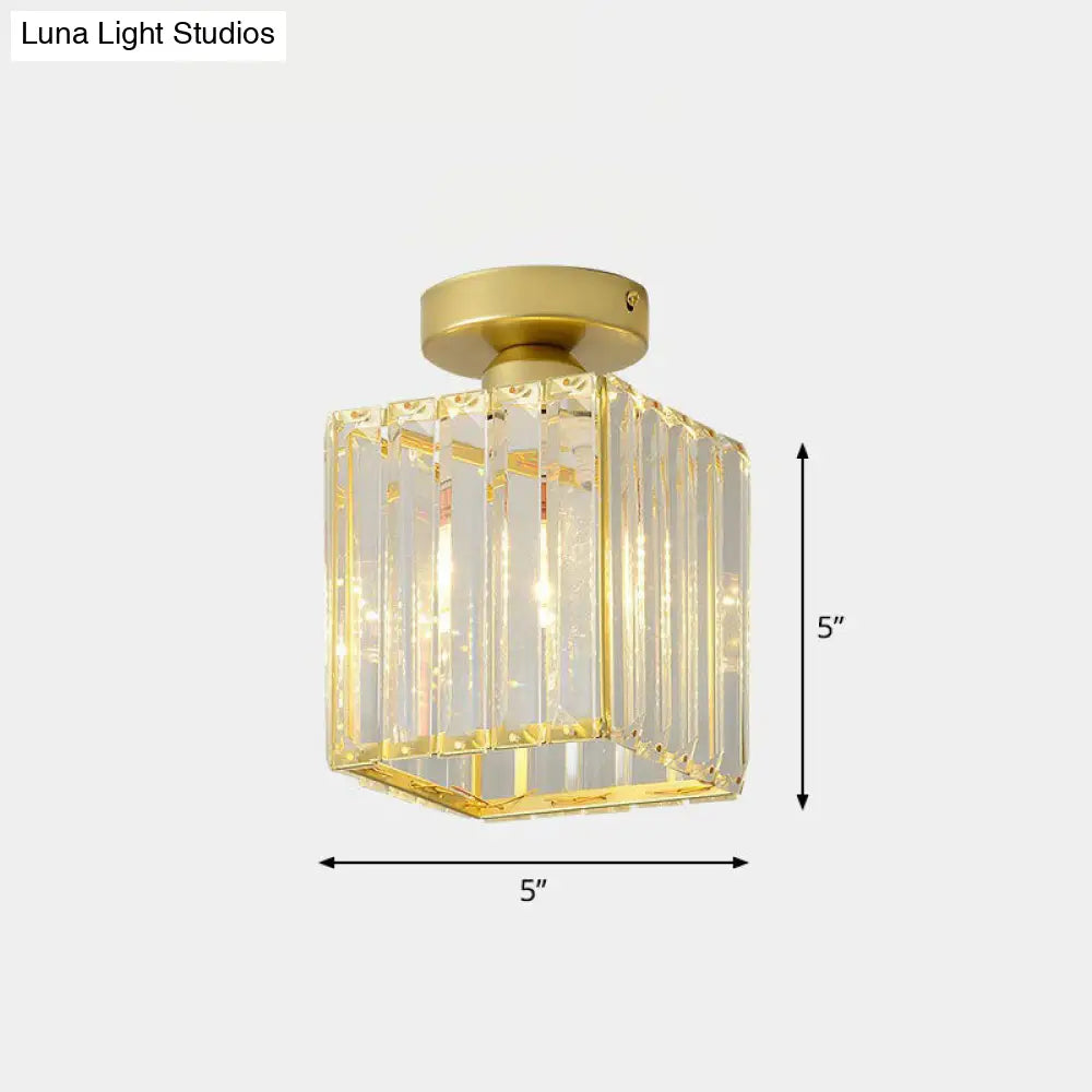 DecorBites™ DecorBites™ Prismatic Crystal Geometric Flush Mount Ceiling Light - Postmodern Style