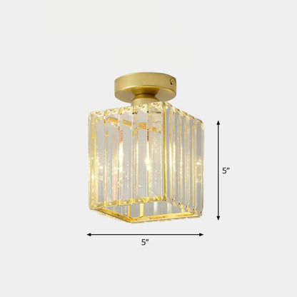 DecorBites™ DecorBites™ Prismatic Crystal Geometric Flush Mount Ceiling Light - Postmodern Style