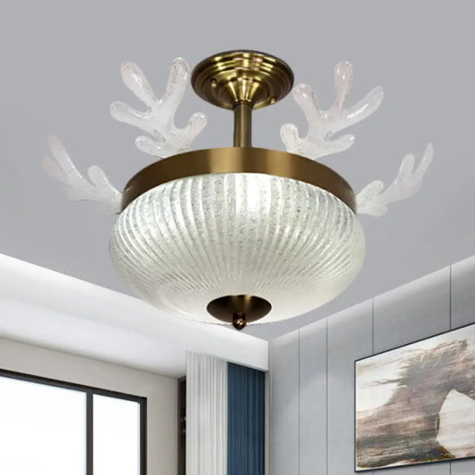 DecorBites™ DecorBites™ Prismatic Glass Ceiling Light - Nordic 8-Head Gold - Antler Design