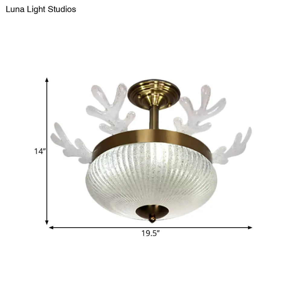 DecorBites™ DecorBites™ Prismatic Glass Ceiling Light - Nordic 8-Head Gold - Antler Design