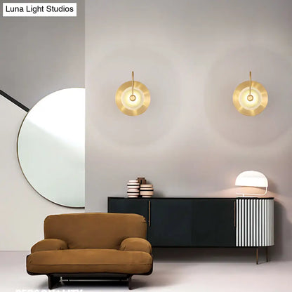 DecorBites™ DecorBites™ Prismatic Glass Wall Sconce: Bell Shape, Post-Modern, Brass Finish - Green/Clear