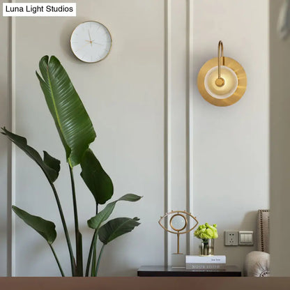 DecorBites™ DecorBites™ Prismatic Glass Wall Sconce: Bell Shape, Post-Modern, Brass Finish - Green/Clear