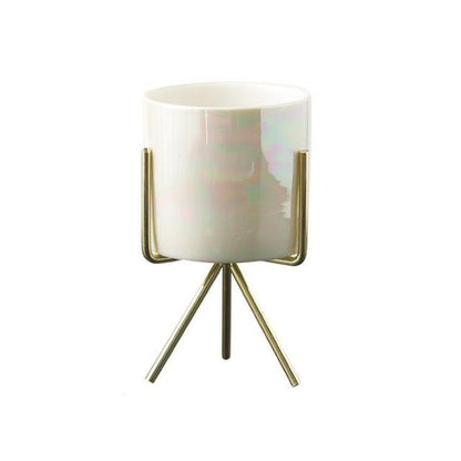 Ida - Ceramic Flower Planters with Modern Stand
