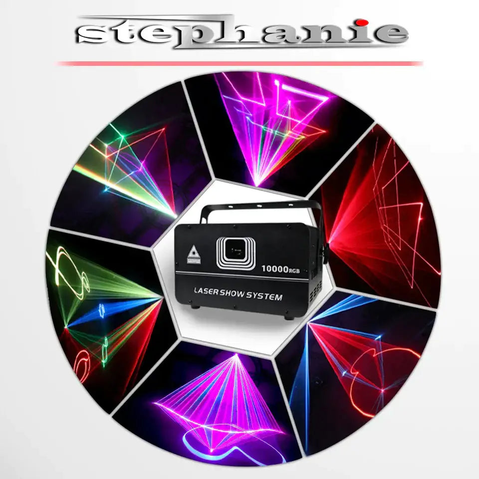 Black rectangular decorbites 10w rgb laser show system with rgb laser light for dj stage and party room decor