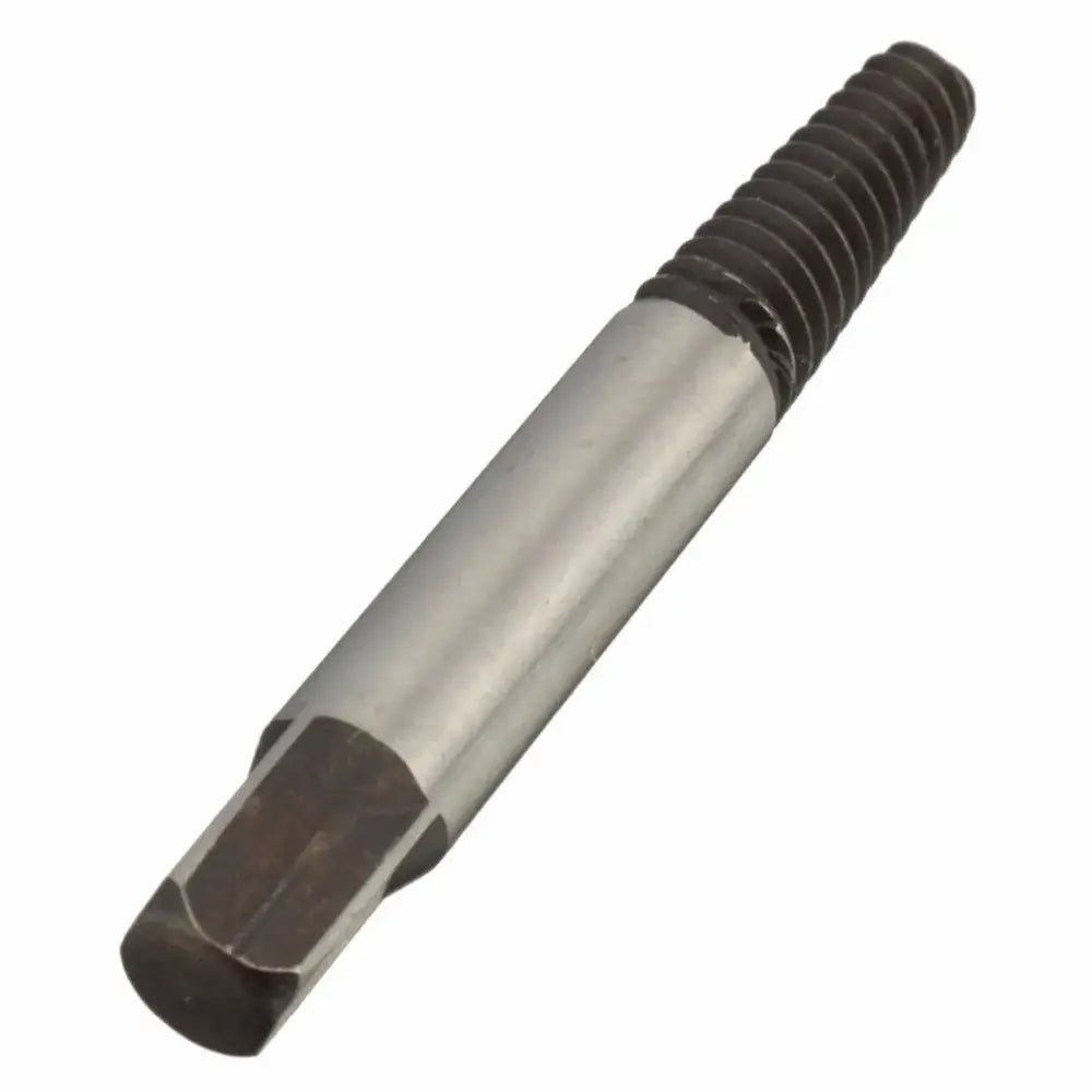 Professional alloy steel extractor drill bit with metallic hexagonal drive end and threaded shaft for garage tools