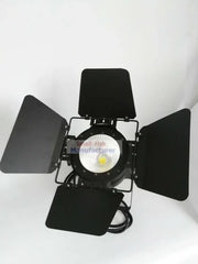 Professional black 100w cob led par light with four adjustable barn doors for studio stage and photography use