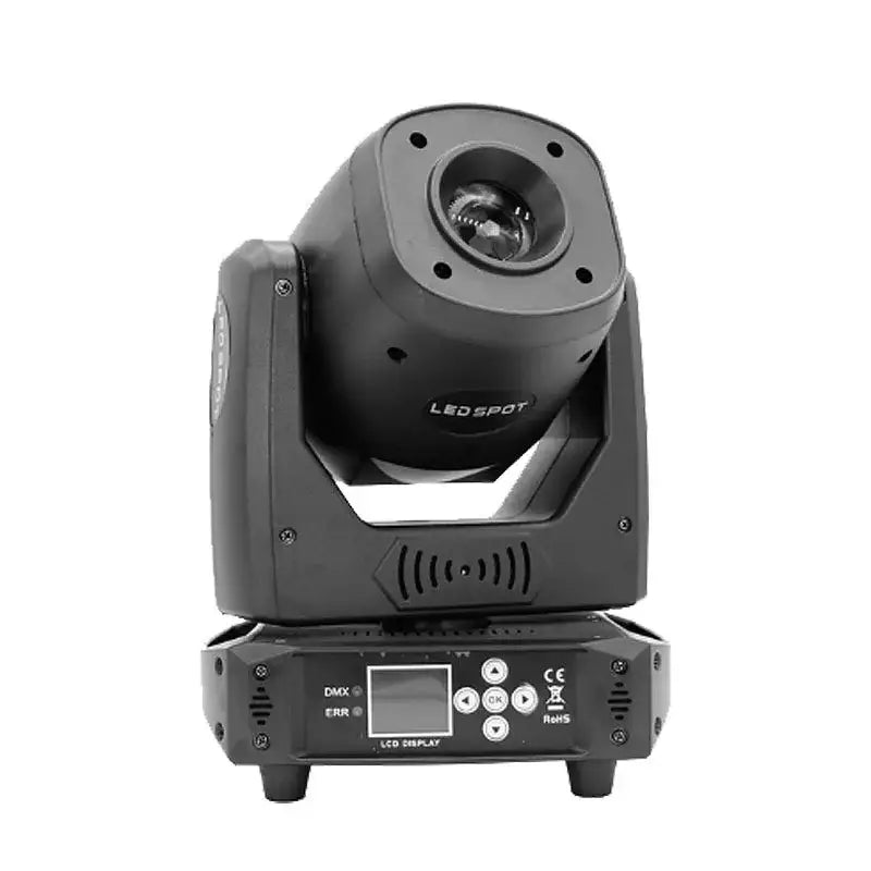 Professional black 120w led moving head stage light with sleek angular design and lcd display by decorbites 120w led