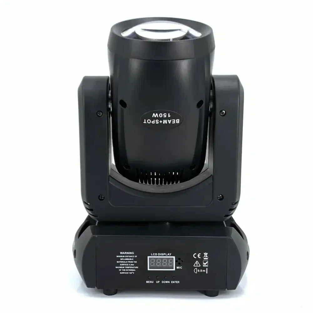 Professional black 150w mini led moving head stage light with sleek industrial design and lcd display panel for disco