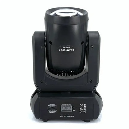 Professional black 150w mini led moving head stage light with sleek industrial design and lcd display panel for disco