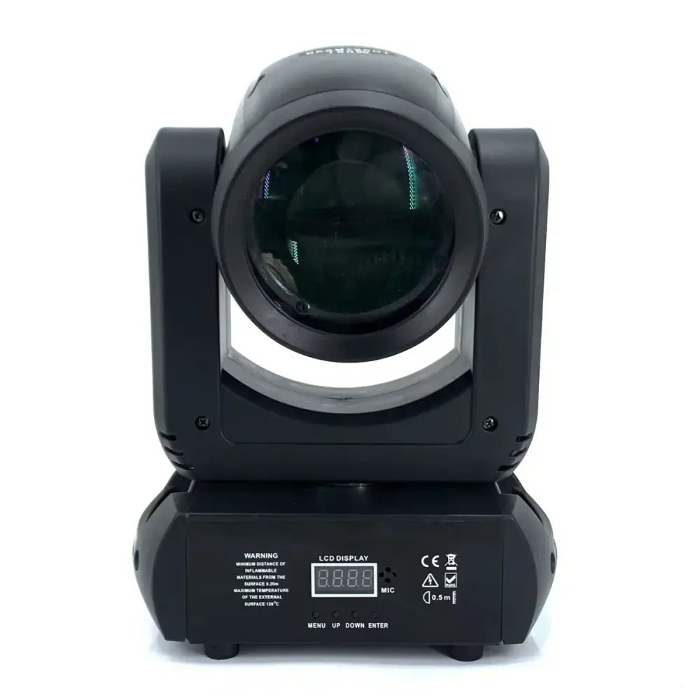 Black professional 150w mini led moving head spotlight with circular lens and control panel for stage use