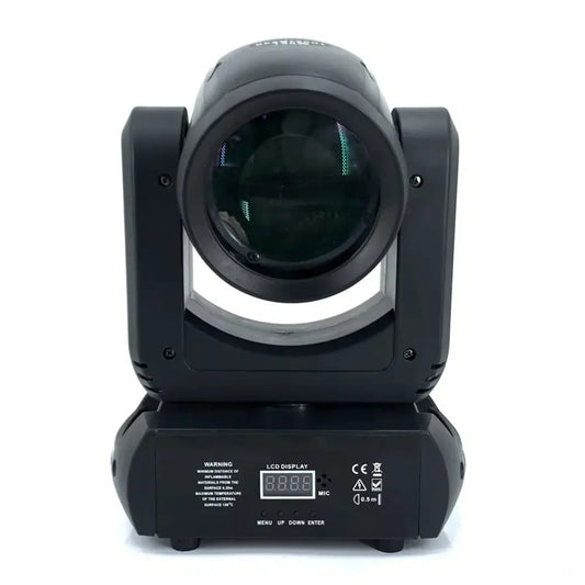 Black professional 150w mini led moving head spotlight with circular lens and control panel for stage use