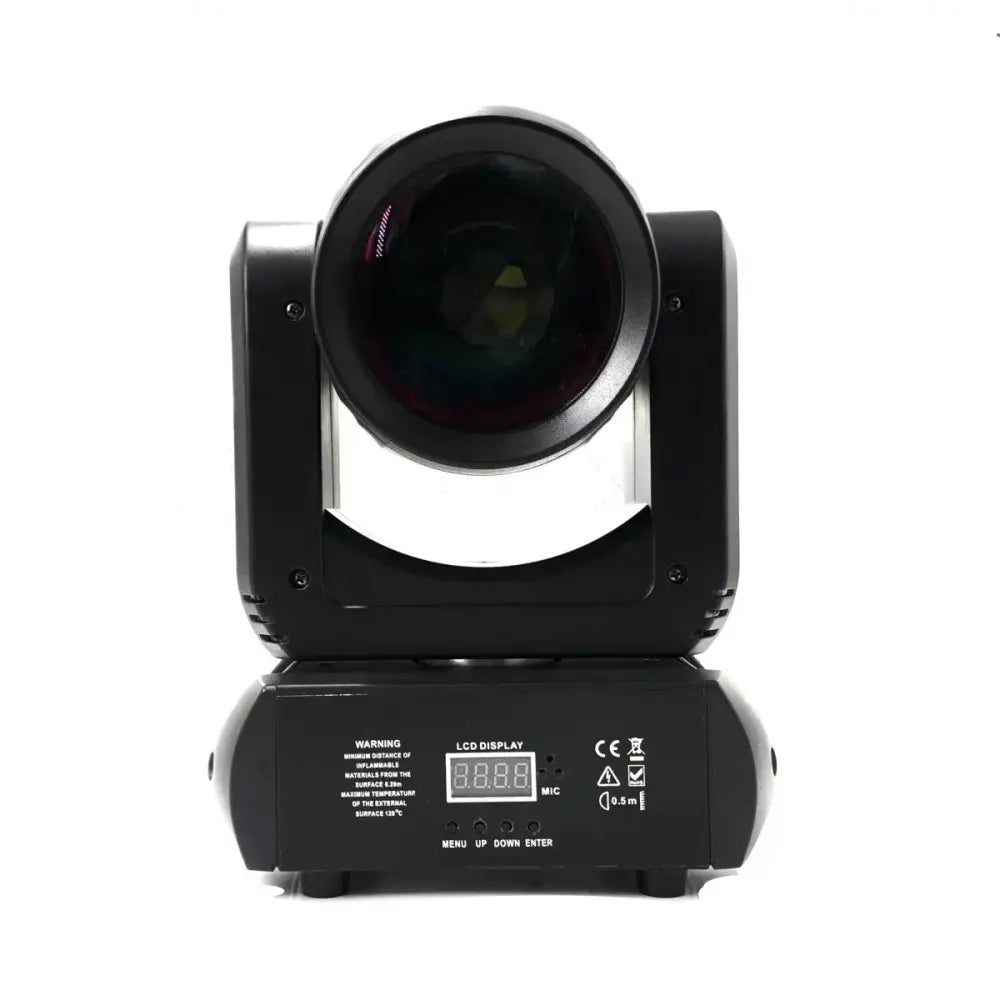 Professional black 150w mini led moving head stage light with prominent lens and digital display panel for disco use