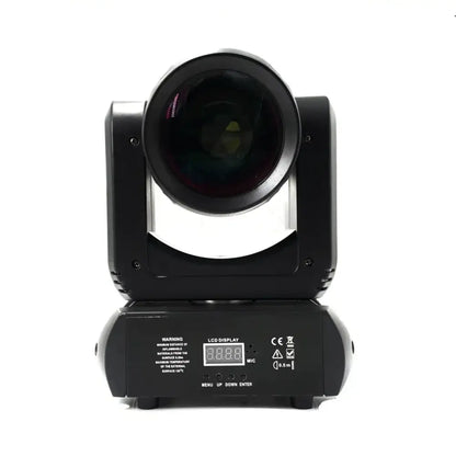 Professional black 150w mini led moving head stage light with prominent lens and digital display panel for disco use