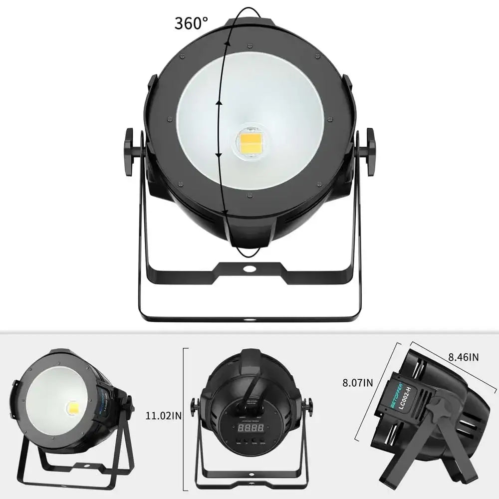 Professional decorbites big dipper black led spotlight with frosted circular lens and adjustable mounting brackets for stage use