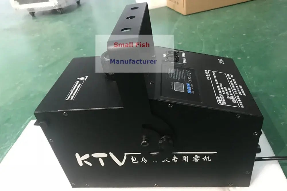 Professional black mist haze machine ktv stage fogger with rectangular shape vertical handle and top control panel