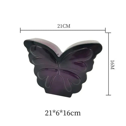 Purple glossy dark butterfly ceramic decorative box with detailed wing patterns for decorbites dark butterfly decor