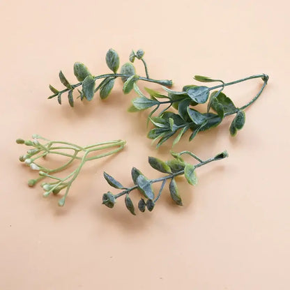 Artificial plants decorbites 10pcs plastic eucalyptus foliage sprigs with realistic texture and subtle grayish tint decor