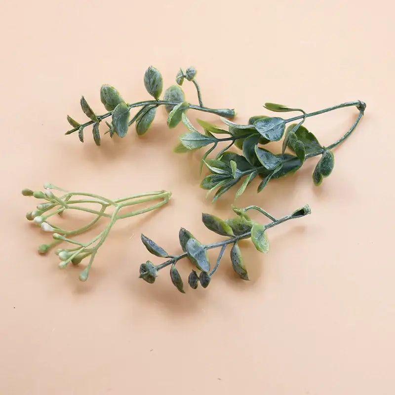 Artificial plants decorbites 10pcs plastic eucalyptus foliage sprigs with realistic texture and subtle grayish tint decor