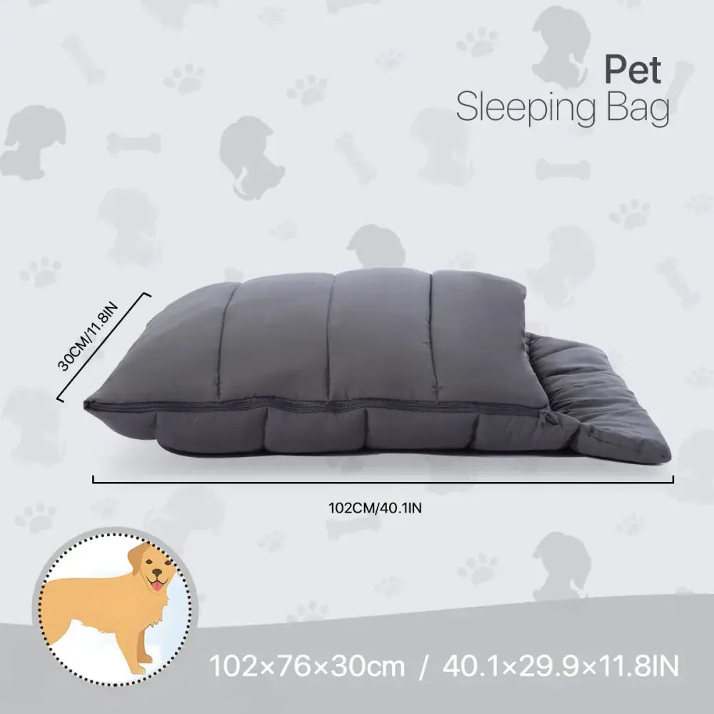 Gray quilted soft cat cave bed with padded sections and zipper closure, washable pet hideaway for comfortable resting