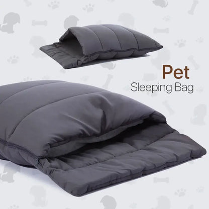 Dark gray quilted cat cave bed with zipper entrance and soft fabric exterior for washable pet hideaway