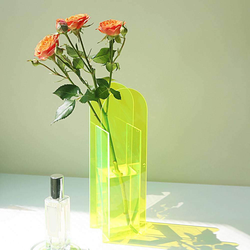 Rainbow Color Acrylic Vase Nordic Style - Vase
