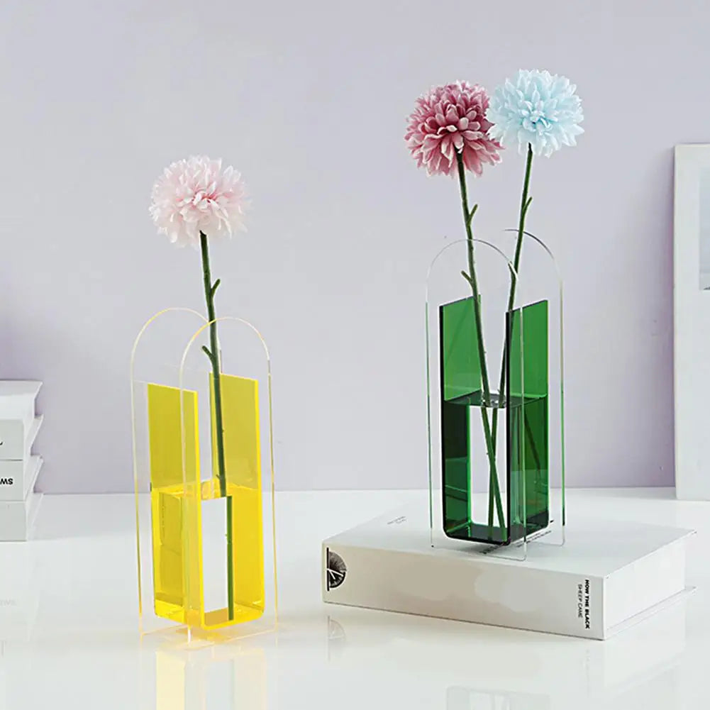Rainbow Color Acrylic Vase Nordic Style - Vase